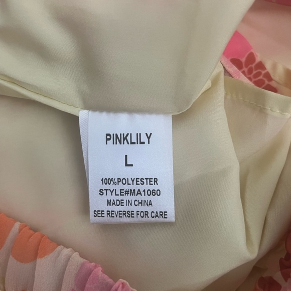 Pink Lily Don’t Miss the Moment Floral Side Tie Skirt - Picture 9 of 10